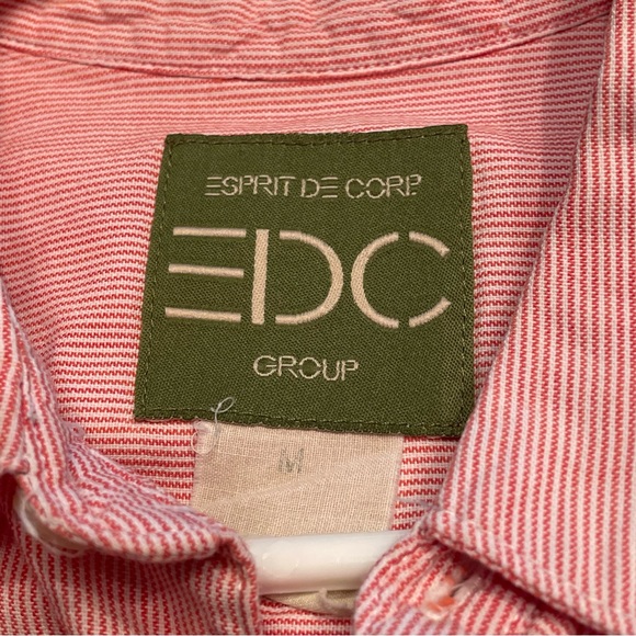 Vintage Esprit de Corp Button Red Pin Stripe - Picture 7 of 9